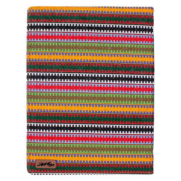 دفتر کلاسوری دوکادفتر طرح پارچه جاجیم مدل 1002-612، DokaDaftar Jajim Fabric 612-1002 Binder Notebook