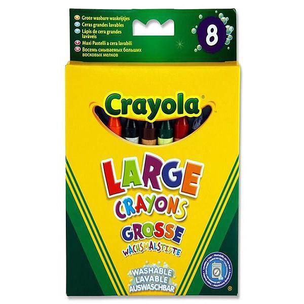 پاستل روغنی 8 رنگ کرایولا مدل Large Gross، Crayola Large Crayons Gross Pack Of 8