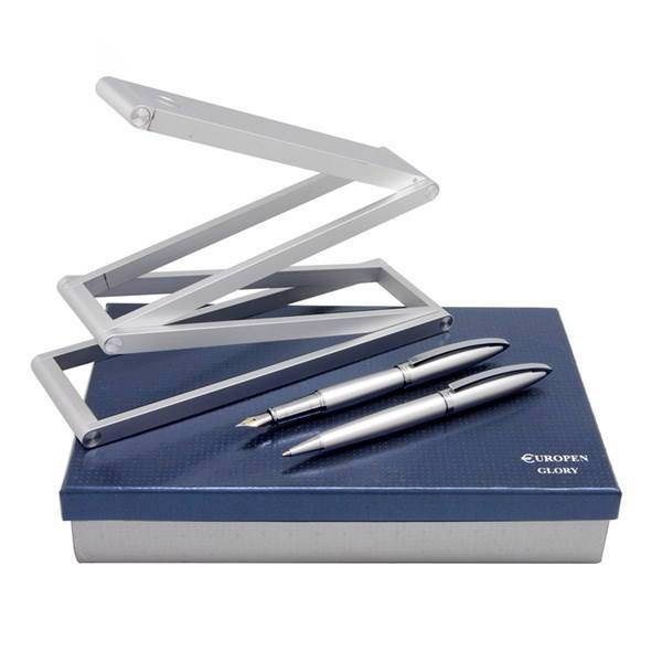 ست خودکار، خودنویس و چراغ مطالعه یوروپن مدل Glory، Europen Glory Ballpoint Pen Fountain Pen and Desk Lamp Set