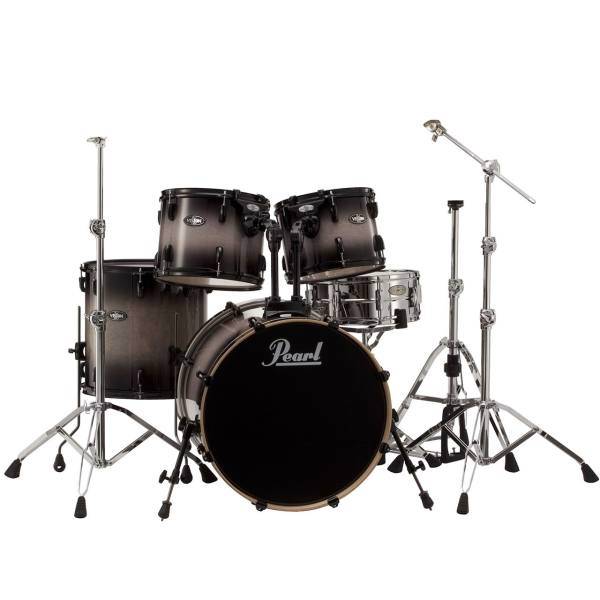 درام ست پرل مدل VBL925 Black Burst همراه با پایه، Pearl VBL925 Black Burst Set Shell Drums