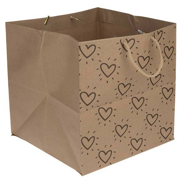 پاکت هدیه افقی طرح قلب 3، Heart Design 3 Horizontal Gift Bag