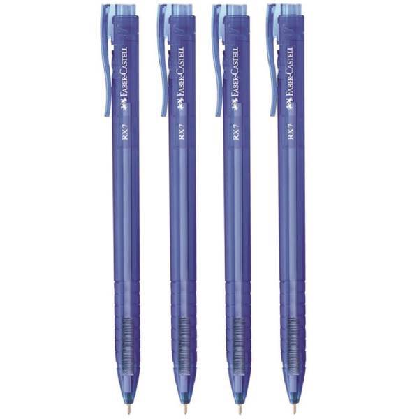 خودکار فابر کاستل مدل RX7 - بسته 4 عددی، Faber Castell RX7 Pen - Pack of 4