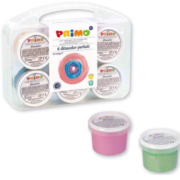 رنگ انگشتی 6 رنگ پریمو مدل 229TPD100SP، Primo 229TPD100SP 6 Color Finger Paint