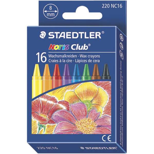 مداد شمعی 16 رنگ استدلر مدل Noris Club، Staedtler Noris Club 16 Color Crayon