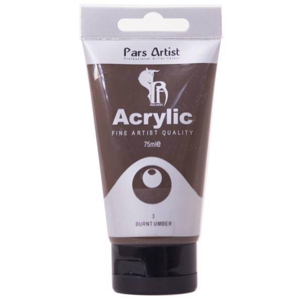 رنگ اکریلیک پارس آرتیست کد03 Burnt Umber، Pars Artist Acrylic Code 03 Burnt Umber