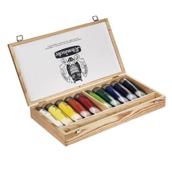 رنگ اکریلیک 10 رنگ اشمیک مدل Akademie حجم 120 میلی لیتر، Schmincke Akademie 10 Color Acrylic 120ml