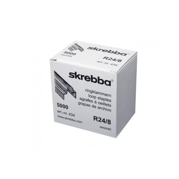 سوزن منگنه اسکربا مدل R24/8 بسته 5000 عددی، Skrebba Loop staples R24/8 vz art.434