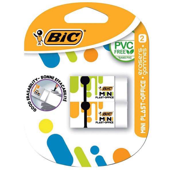 پاک کن بیک مدل Mini Plast-Office - بسته 2 عددی، Bic Mini Plast-Office Eraser - Pack Of 2