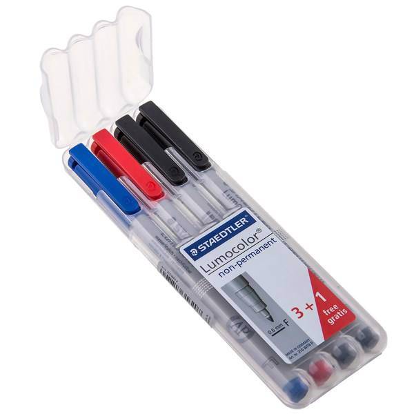 ماژیک وایت برد استدلر مدل Lumocolor - بسته 4 عددی، Staedtler Lumocolor Whiteboard Marker - Pack of 4