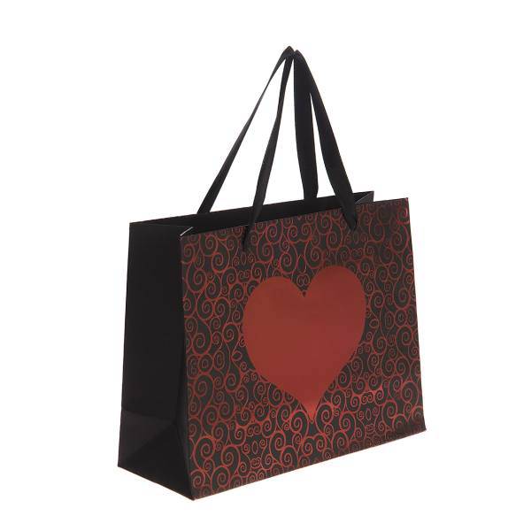 پاکت هدیه افقی طرح قلب 6، Heart Design 6 Horizontal Gift Bag