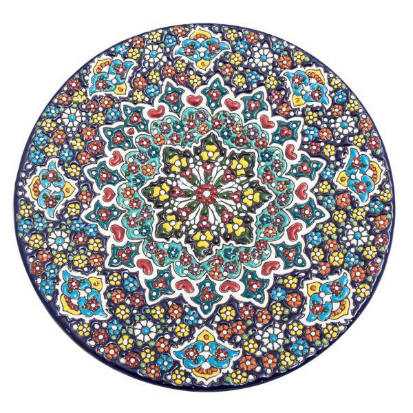 بشقاب سفالی آرت گالری طرح میناکاری کد A3034