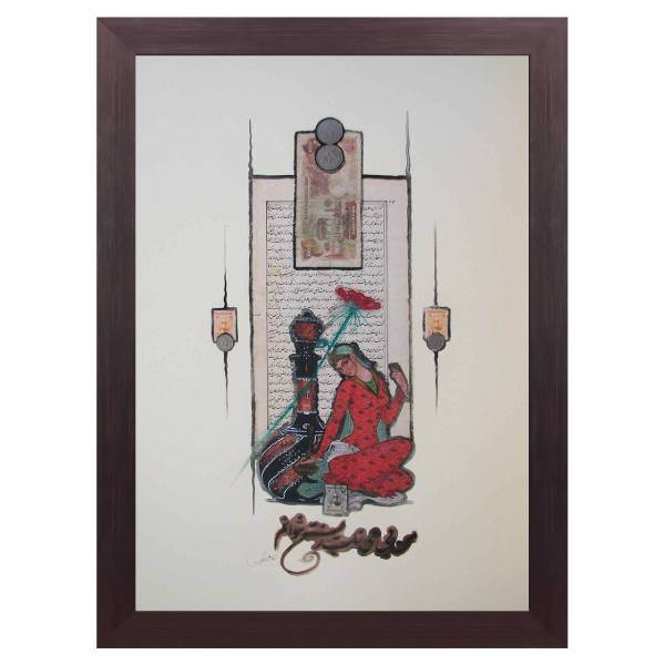 تابلو خط گرافیک نگارین گالری کد R-50.70-35