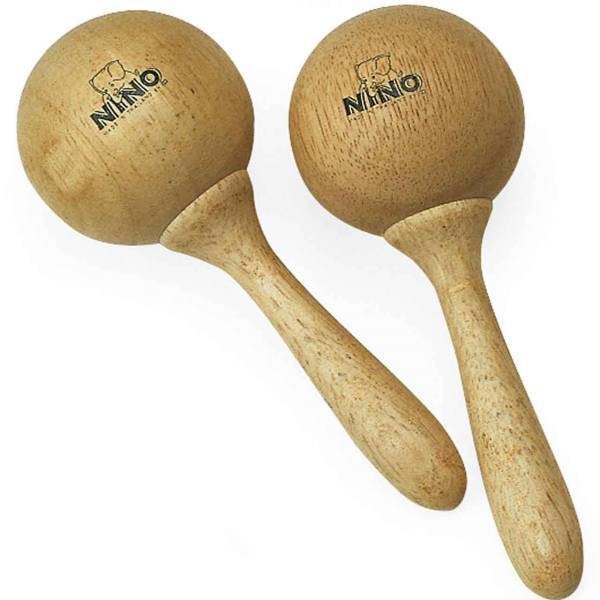 ماراکاس چوبی نینو مدل NINO7 سایز کوچک، Nino NINO7 Wood Maracas Medium Natural