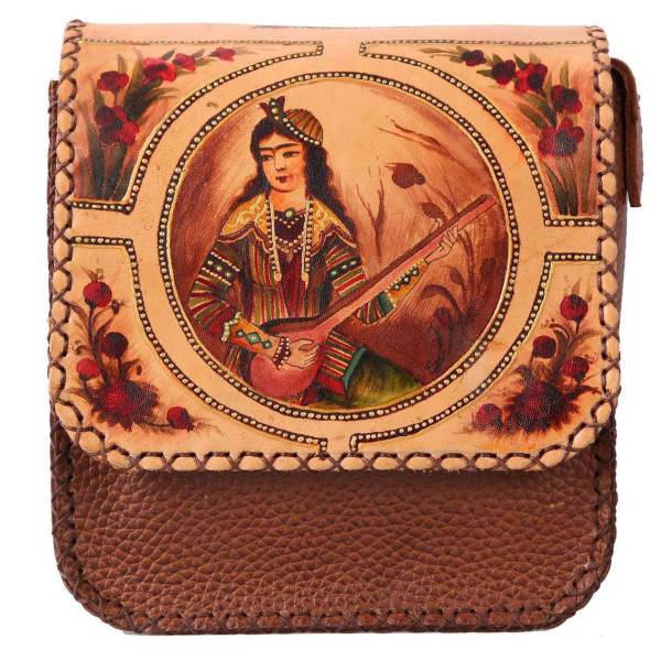 کیف دوشی گالری دیبا طرح قاجار کد 178020، Diba 178020 Shoulder Bag