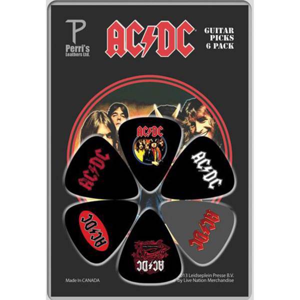 پیک گیتار پریس مدل ACDC بسته‌ 6 عددی، Perris ACDC Guitar Pick - Pack Of 6