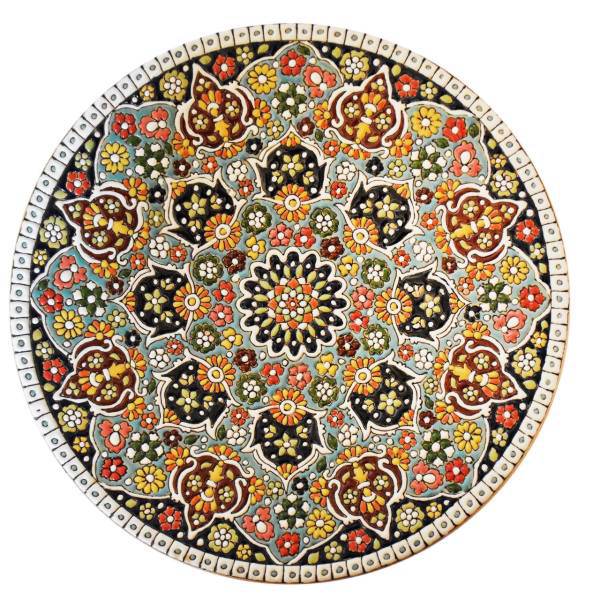 بشقاب سفالی و میناکاری سی دا سایز 25 کد KH01006