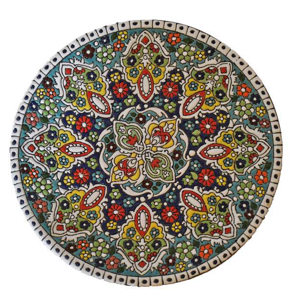 بشقاب سفالی و میناکاری سی دا سایز 20 کد KH02018