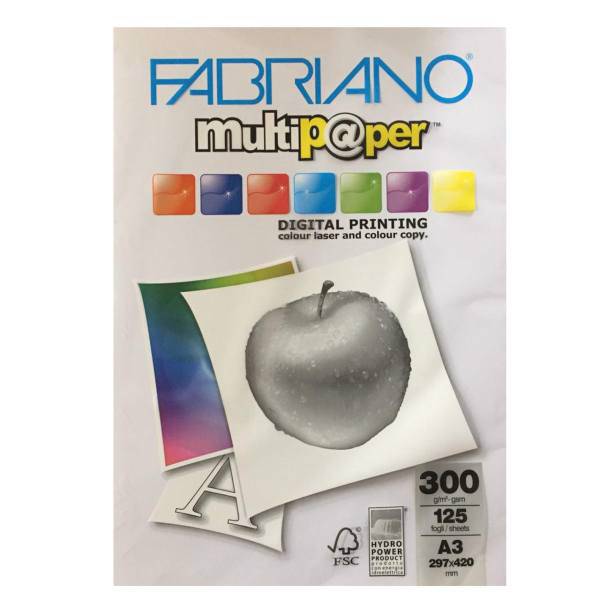 کاغذ فابریانو مدل G300 سایز A3 بسته 125 عددی، Fabriano G300 A3 paper Pack Of 125
