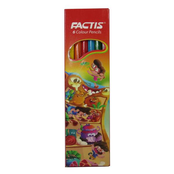 مداد رنگی 6 رنگ فکتیس مدل SMOOTH