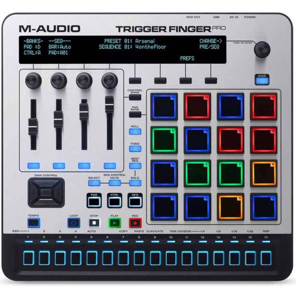 پد میدی کنترلر ام-آدیو مدل TRIGGER FINGER PRO، M-Audio Trigger Finger Pro USB Pad Controller