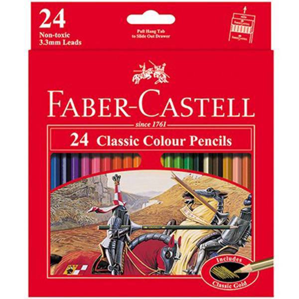 مداد رنگی 24 رنگ فابر-کاستل مدل Classic، Faber-Castell Classic 24 Color Pencil