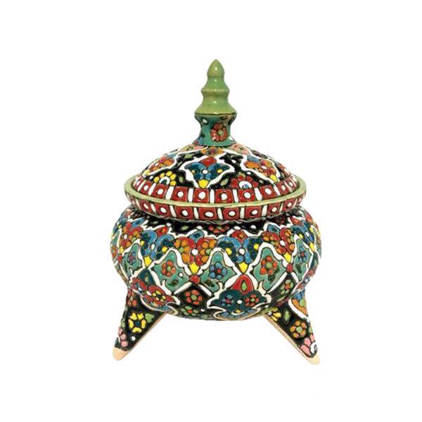شکلات خوری سفالی مینا کاری مدل 1253