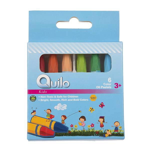 پاستل روغنی 6 رنگ کوییلو کد 911004، Quilo 6 Color Oil Pastels