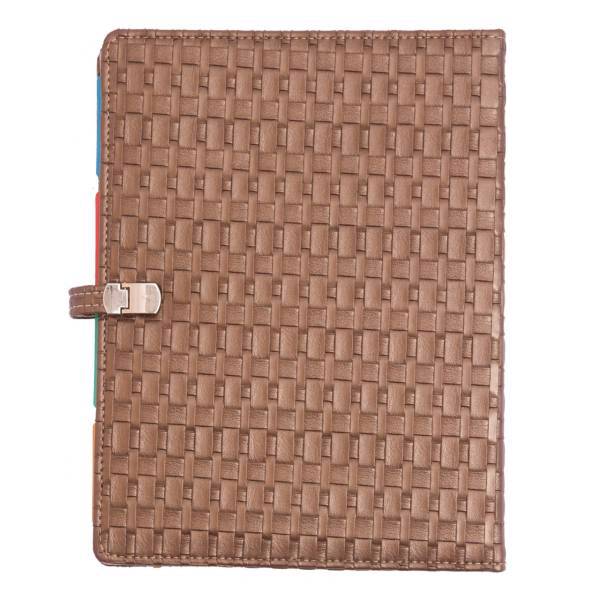 دفتر کلاسوری دوکادفتر طرح چرم مدل 2012-607، DokaDaftar Leather 607-2012 Binder Notebook