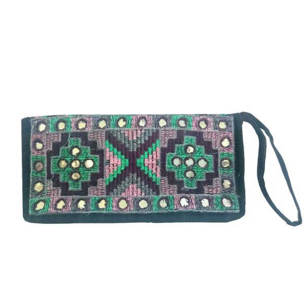 کیف پول سوزندوزی و آینه کاری کد 811، Needle Work Wallet Cover 811