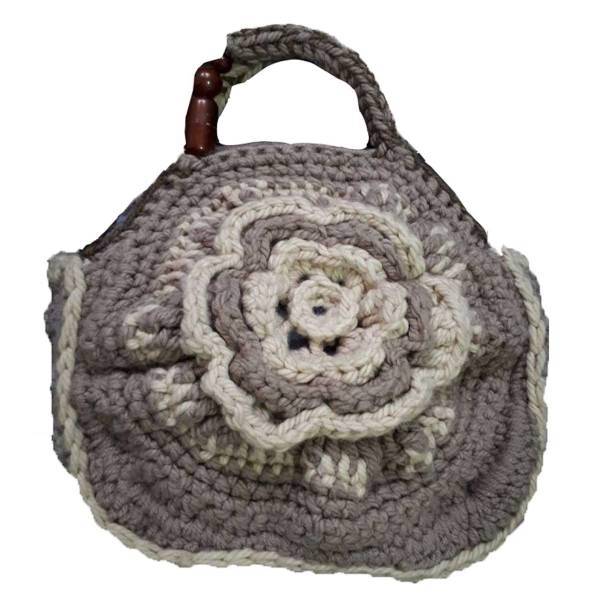 کیف قلاب بافی مدل گل برجسته، Crocheting Bag