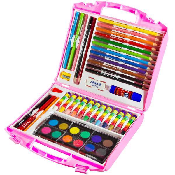 ست نقاشی 48 تکه آریا مدل Briefcase، Arya Briefcase Painting Set 48 pcs