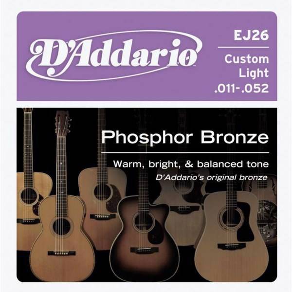 سیم گیتار آکوستیک داداریو مدل EJ26، DAddario EJ26 Acoustic Guitar