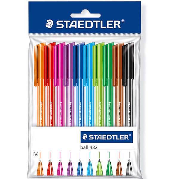 خودکار استدلر مدل 432 - بسته 10 عددی، Staedtler 432 Pen - Pack of 10