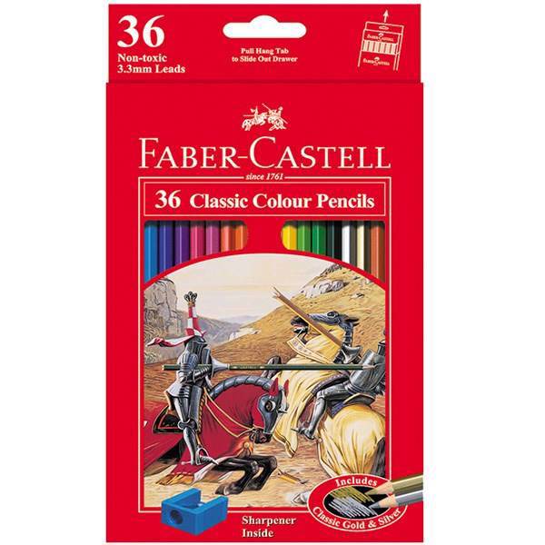 مداد رنگی 36 رنگ فابر-کاستل مدل Classic، Faber-Castell Classic 36 Color Pencil