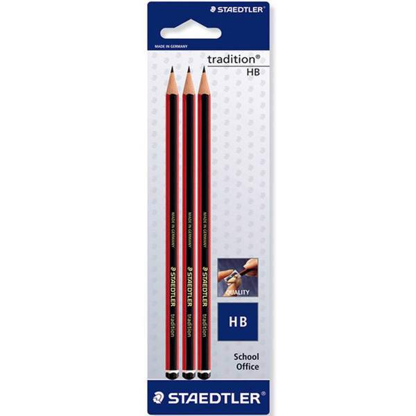 مداد استدلر مدل تردیشن با درجه سختی نوک HB - بسته 3 عددی، Staedtler Tradition HB Pencil - Pack of 3