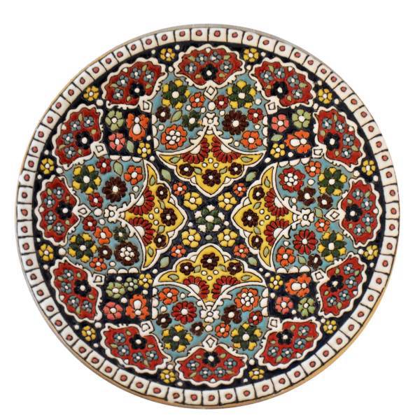 بشقاب سفالی و میناکاری سی دا سایز 20 کد KH02022