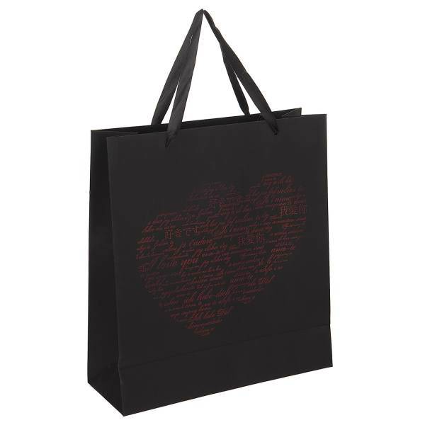 پاکت هدیه عمودی طرح نامه عاشقانه، Love Letter Design Vertical Gift Bag