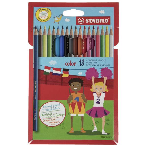 مداد رنگی 18 رنگ استابیلو مدل Swano، Stabilo Swano 18 colors Pencil