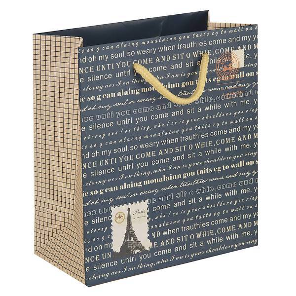 پاکت هدیه عمودی طرح پاریس - سایز کوچک، Paris Design Vertical Gift Bag - Small Size