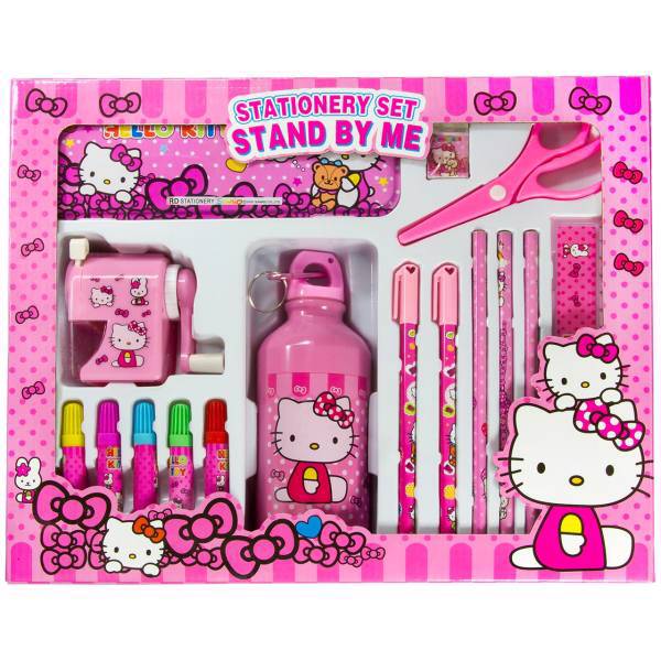 ست 17 تکه لوازم التحریر Stand By Me طرح هلو کیتی کد 12، Stand By Me Hello Kitty 12 Stationery Set 17 pcs