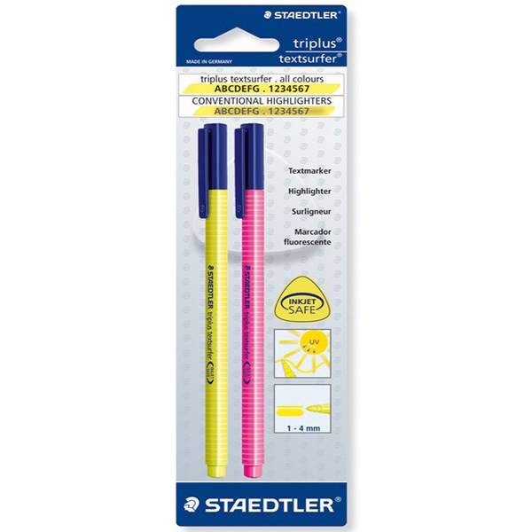 ماژیک علامت گذار استدلر مدل Triplus Textsurfer - بسته 2 عددی، Staedtler Triplus Textsurfer Textliner Highlighter - Pack of 2