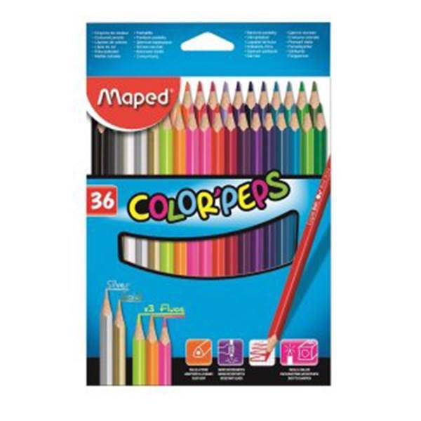 مداد رنگی 36 رنگ مپد مدل کالر پپس، Maped Color Peps 36 Colored Pencil