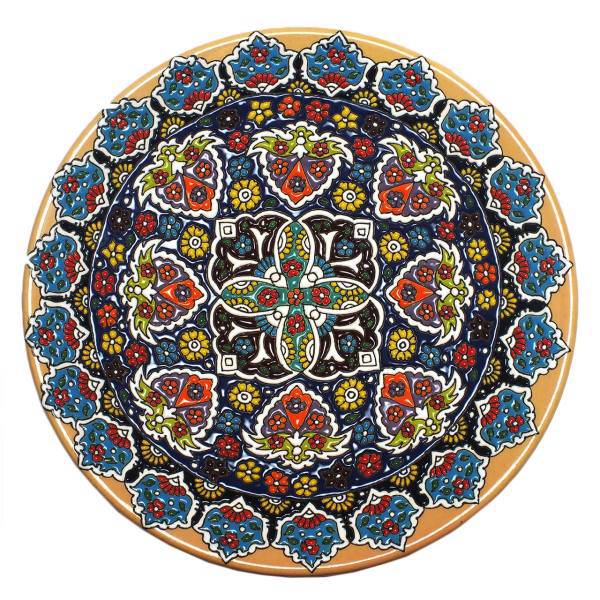 بشقاب سفالی سی دا طرح میناکاری کد KR01003 سایز 25 سانتی متر