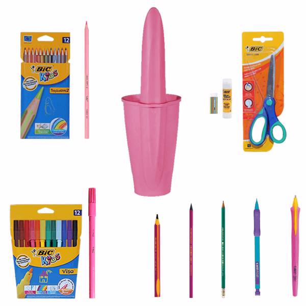 ست 20 تکه لوازم التحریر بیک مدل 01 Girl School، Bic Girl School 01 Stationery Set 20 pcs