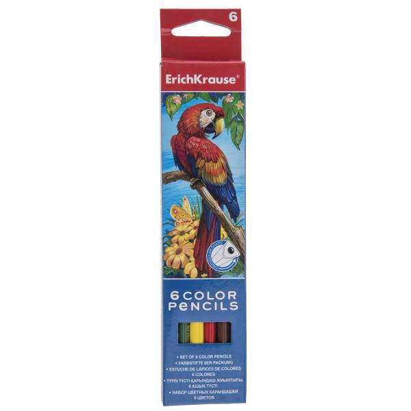 مداد رنگی 6 رنگ اریک کراوزه مدل EK32478، ErichKrause EK32478 6 Color Pencils