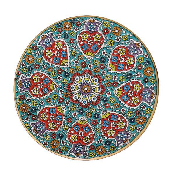 بشقاب سفالی سی دا طرح میناکاری کد KR02005 قطر 20 سانتی متر