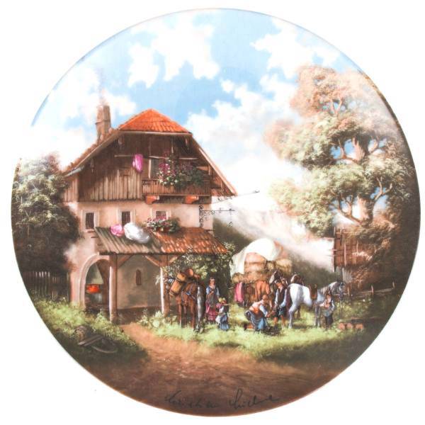 بشقاب دکوری طرح Old Home