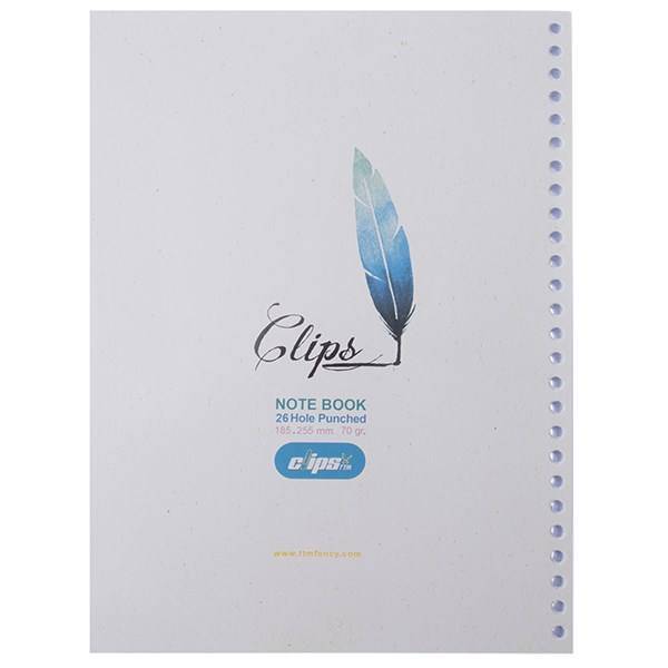 کاغذ کلاسور کلیپس طرح پر بسته 100 عددی، Clips Feather Punched Paper Pack of 100