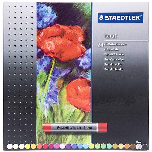 پاستل روغنی 24 رنگ استدلر مدل Karat، Staedtler Karat 24 Color Oil Pastel