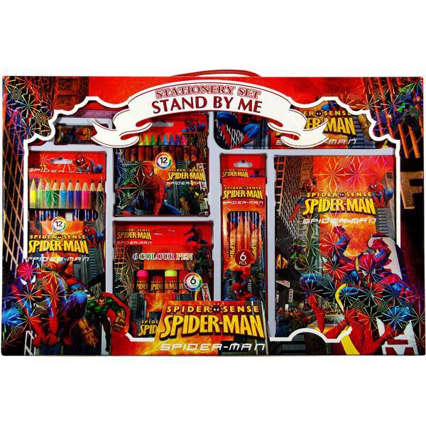 ست 9 تکه لوازم التحریر Stand By Me طرح اسپایدرمن کد 153، Stand By Me Spiderman 153 Stationery Set 9 pcs